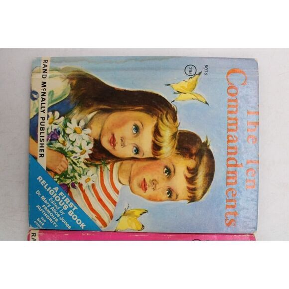 Vintage Rand McNally Bible Stories For Little Children & The Ten Commandments... - Picture 2 of 11